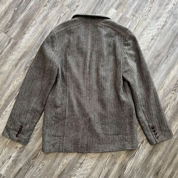 Paper Denim & Cloth Wool Herringbone Blazer 2005 Mens 4 Gray Tweed Sport Coat - Picture 2 of 10